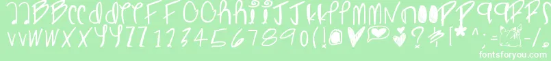Ghostginger Font – White Fonts on Green Background