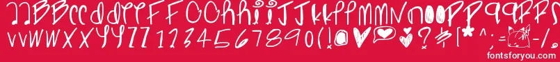 Ghostginger Font – White Fonts on Red Background