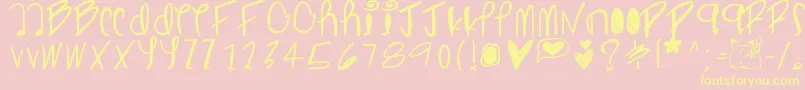 Ghostginger Font – Yellow Fonts on Pink Background