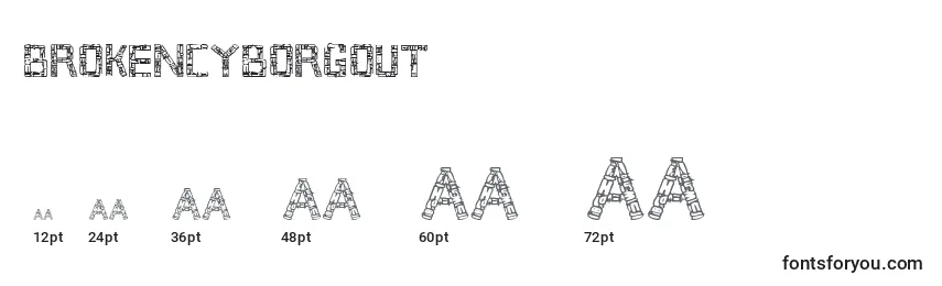 Brokencyborgout Font Sizes