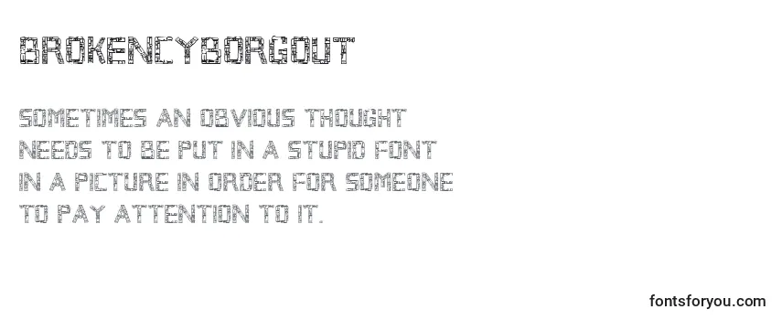 Review of the Brokencyborgout Font