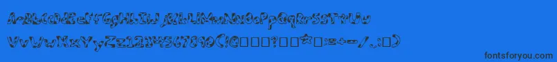 ArmyBeansRegular Font – Black Fonts on Blue Background