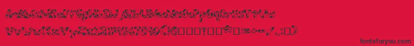 ArmyBeansRegular-fontti – mustat fontit punaisella taustalla