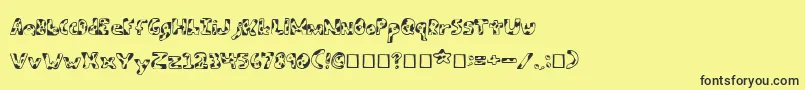 ArmyBeansRegular Font – Black Fonts on Yellow Background