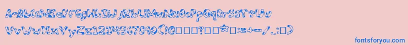Police ArmyBeansRegular – polices bleues sur fond rose