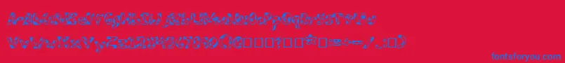 ArmyBeansRegular Font – Blue Fonts on Red Background