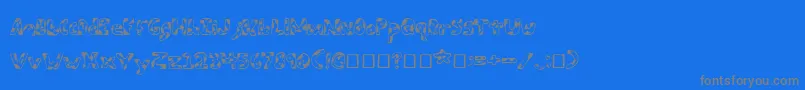 フォントArmyBeansRegular – 青い背景に灰色の文字
