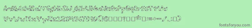 ArmyBeansRegular Font – Gray Fonts on Green Background