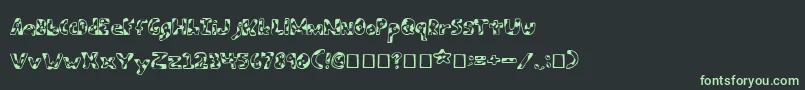 ArmyBeansRegular Font – Green Fonts on Black Background