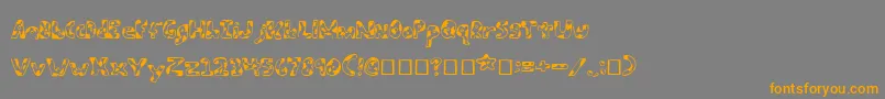 ArmyBeansRegular Font – Orange Fonts on Gray Background