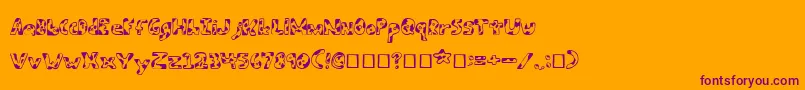 ArmyBeansRegular Font – Purple Fonts on Orange Background