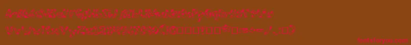 ArmyBeansRegular-Schriftart – Rote Schriften auf braunem Hintergrund