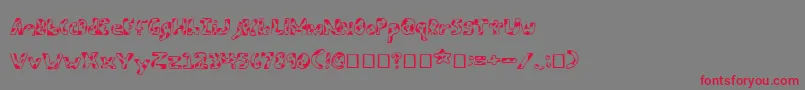 ArmyBeansRegular Font – Red Fonts on Gray Background