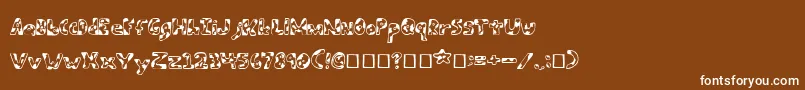 フォントArmyBeansRegular – 茶色の背景に白い文字