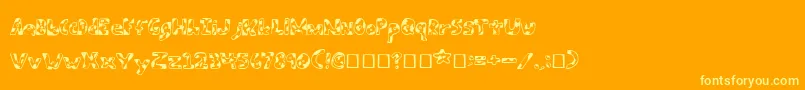 ArmyBeansRegular Font – Yellow Fonts on Orange Background