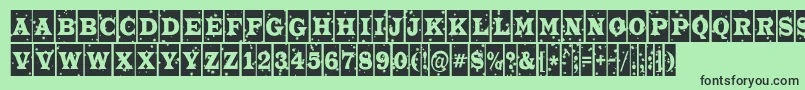 ATrianglercmstnt-fontti – mustat fontit vihreällä taustalla