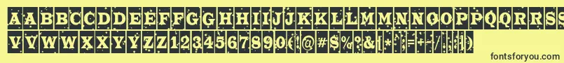 ATrianglercmstnt Font – Black Fonts on Yellow Background