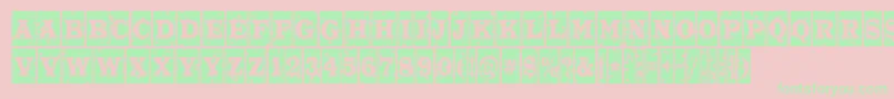 Шрифт ATrianglercmstnt – зелёные шрифты на розовом фоне