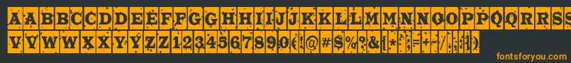 Шрифт ATrianglercmstnt – оранжевые шрифты на чёрном фоне