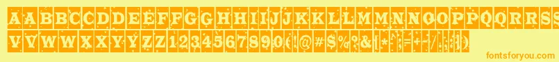 ATrianglercmstnt-fontti – oranssit fontit keltaisella taustalla