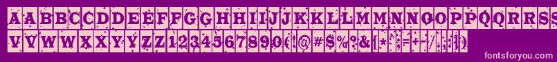 Шрифт ATrianglercmstnt – розовые шрифты на фиолетовом фоне