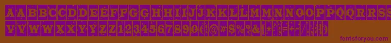 ATrianglercmstnt Font – Purple Fonts on Brown Background