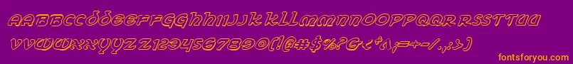 Eringobragh3Di Font – Orange Fonts on Purple Background