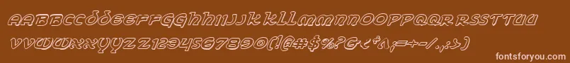 Eringobragh3Di Font – Pink Fonts on Brown Background