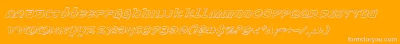 Eringobragh3Di Font – Pink Fonts on Orange Background