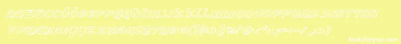 Eringobragh3Di Font – White Fonts on Yellow Background