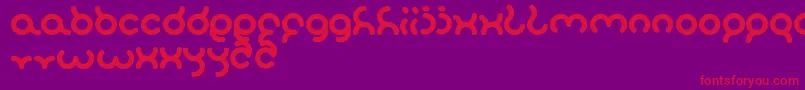 Sandra Font – Red Fonts on Purple Background