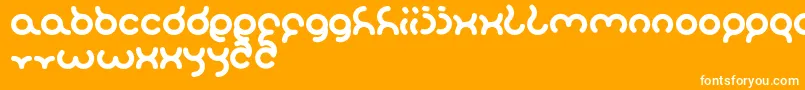 フォントSandra – オレンジの背景に白い文字