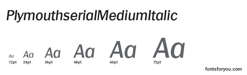 PlymouthserialMediumItalic Font Sizes