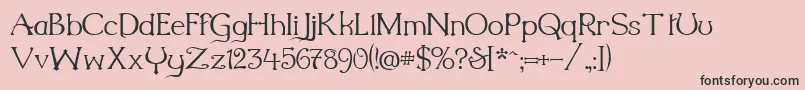 Шрифт Millenigem – чёрные шрифты на розовом фоне