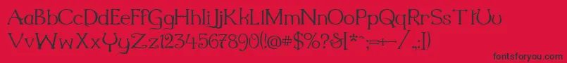 Millenigem-fontti – mustat fontit punaisella taustalla