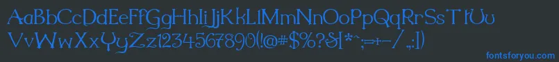 Millenigem Font – Blue Fonts on Black Background