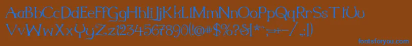 Millenigem-fontti – siniset fontit ruskealla taustalla