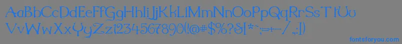 Шрифт Millenigem – синие шрифты на сером фоне