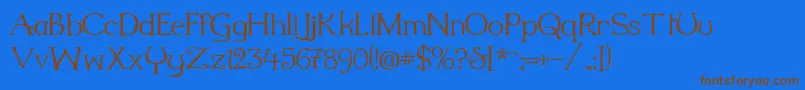 Шрифт Millenigem – коричневые шрифты на синем фоне