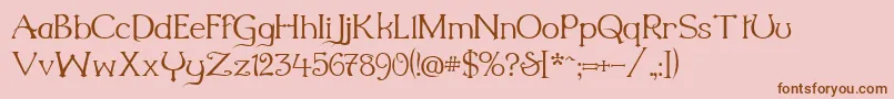 Шрифт Millenigem – коричневые шрифты на розовом фоне