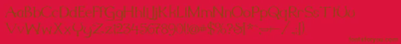 Millenigem-Schriftart – Braune Schriften auf rotem Hintergrund