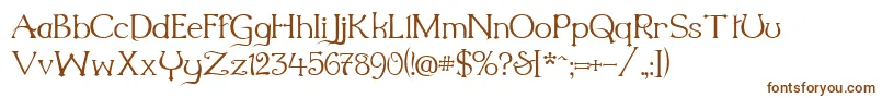Millenigem-fontti – ruskeat fontit valkoisella taustalla