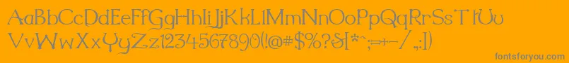 フォントMillenigem – オレンジの背景に灰色の文字