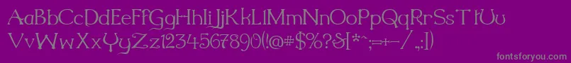 Millenigem-fontti – harmaat kirjasimet violetilla taustalla