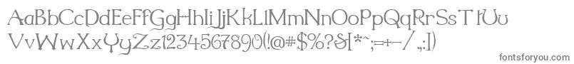 Millenigem-fontti – harmaat kirjasimet valkoisella taustalla