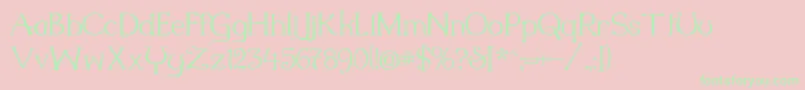 フォントMillenigem – ピンクの背景に緑の文字
