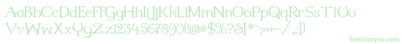 Шрифт Millenigem – зелёные шрифты на белом фоне