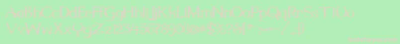フォントMillenigem – 緑の背景にピンクのフォント