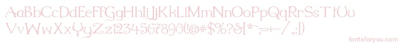Millenigem-fontti – vaaleanpunaiset fontit valkoisella taustalla