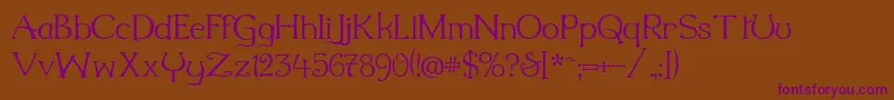 Шрифт Millenigem – фиолетовые шрифты на коричневом фоне